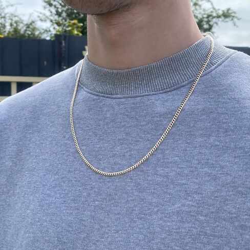 LUXEJEW Cross Necklace for Men - Gold Silver Black Stainless Steel Cross Chain Necklace for Men Boys Layered Cuban Link Chain Box Chain Cross Pendant Necklace Mens Jewelry Gifts 16 18 20 22 24 Inch in Saudi Arabia