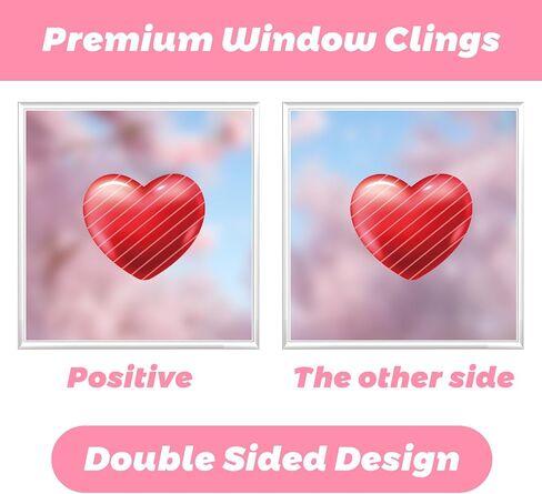 9 Sheets Christmas Window Clings, 3D Pink Santa Claus Snowman Penguin Deer Snowflake Christmas Tree Glass Door and Window Double-Sided Winter Holiday Decoration Sticker in Kuwait