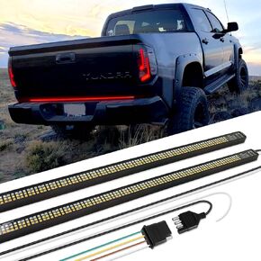 JMTBNO 60" Tailgate Light Bar,Truck Tailgate Light Strip 864 LED Triple Row Turn Signal Brake Lights Compatible with Chevrolet Silverado 1500 2500 GMC Sierra 1500 2500 Ford F150 F250 Dodge Ram Tacoma