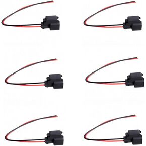 TRQ Fuel Injector Pigtail Harness Kit Set of 6 Compatible with Chevy Mazda Ford Hyundai