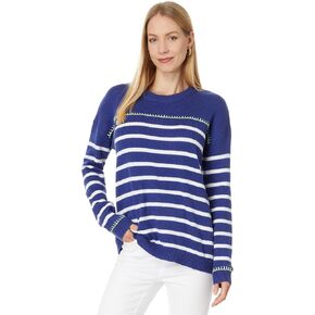 Lilly Pulitzer, Womens, Kyren Sweater, Blue Med Never Ending Stripe, Medium