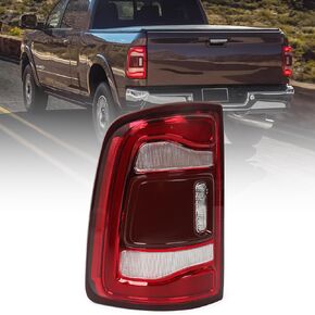 LED Tail Light For Dodge Ram 2500 3500 with Blind Spot Assembly (Module NOT Included) 2019 2020 2021 2022 2023 2024 Right Passenger Side RH Red Bezel Rear Lamp 68361720AH,CH2801223