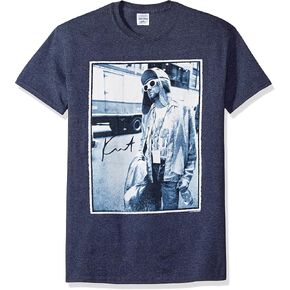 FEA Men's Kurt Cobain Standing By Bus Photo Mens T-Shirt