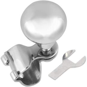 Marine Steering Wheel Rotating Accessories, Stainless Steel Handle Ball Assisted Steering Wheel Grip Knob Turning Helper Practice Tools for Yacht Steering Wheel Tool