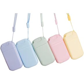 5 Pack Slim Spray Bottles Perfume Atomizer with String Refillable Empty Alcohol Hand Sanitizer Bottle Travel Portable Card Phone Design 30ML Makeup Toner Air Freshener Water Moisturizer