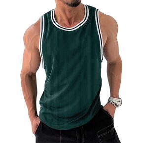 SOLY HUX Men's Summer Tank Tops Casual Round Neck Sleeveless Shirts for Men