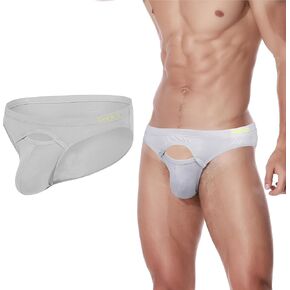 Mens Sexy Front Opening Fly Briefs Low Rise Bulge Enhancing Pouch Underwear Breathable