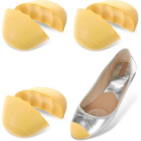 6 Pcs Shoe Filler Insert for Loose Shoe, Soft Sponge Adjustable Shoe Filler, Big Toe Shoe Fitters Unisex Forefoot Foot Cushion for High Heel Pumps Flats Sneakers Men Women(Skin Color)