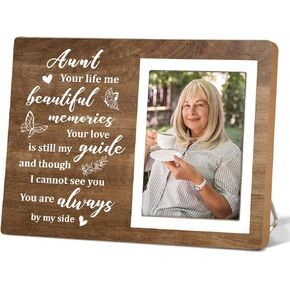 Memorial Picture Frame, Aunt Picture Frame, Sympathy Gifts for Loss of Loved Aunt, Bereavement Gifts for Loss of Aunt, Remembrance Picture Frame or Memorial Gift, Fits 4 x 6 In Photo