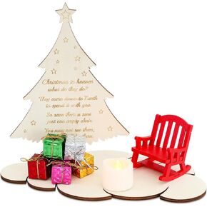 Christmas in Heaven Decoration Xmas Memorial Candle Holders Rocking Chair Ornament Save A Seat Memorial Gift Decor