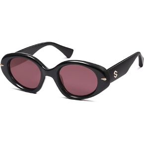SOJOS Retro Polarized Large Oval Sunglasses Womens Mens Trendy UV400 Sun Glasses 80s 90s Shades SJ2365