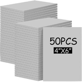 Frienda 50 Pack Rubber Carving Blocks 4 x 6 Inch, Rubber Stamp Carving Blocks for Printmaking, Printing, DIY Craft Project, Soft Rubber Block Stamp for Beginners and Professional
