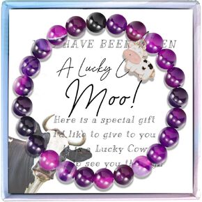 Lucky Cow Bracelet for Women Cow Gifts for Women Cow Lover Gifts Cow Gifts Cow Themed Gifts Cow Decor Cow Charm Jewelry