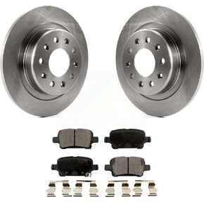 Transit Auto Rear Disc Brake Rotors And Ceramic Pads Kit Replacement For Chevrolet Equinox Malibu GMC Terrain Buick LaCrosse Regal TourX K8T-101694