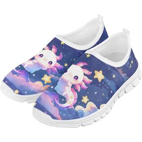 Girls Slip On Sneakers Kids Tennis Shoes Cartoon Running Athletic Shoes