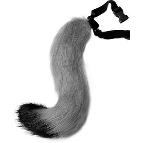 Cat Wolf Fox Faux Fur Furry Tail for Cosplay Halloween Fancy Party Costume Accessories