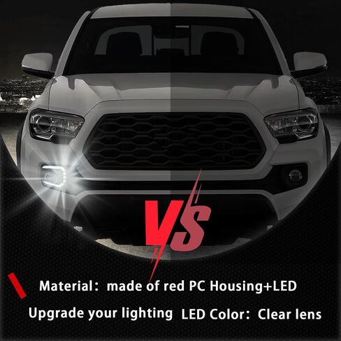 Switchback White/Amber LED Front Fog Daytime Running Lamp w/Dynamic Flash LED Turn Signal Light Feature Kit For Toyota TACOMA 2016-2023 SR TRD Pro Replacement Front Bumper (16-23) in Saudi Arabia