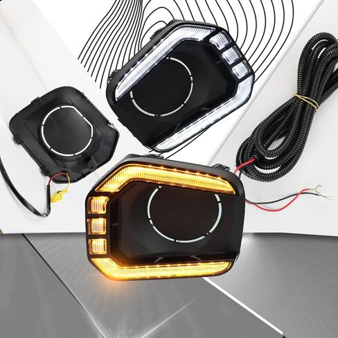 Switchback White/Amber LED Front Fog Daytime Running Lamp w/Dynamic Flash LED Turn Signal Light Feature Kit For Toyota TACOMA 2016-2023 SR TRD Pro Replacement Front Bumper (16-23) in Saudi Arabia