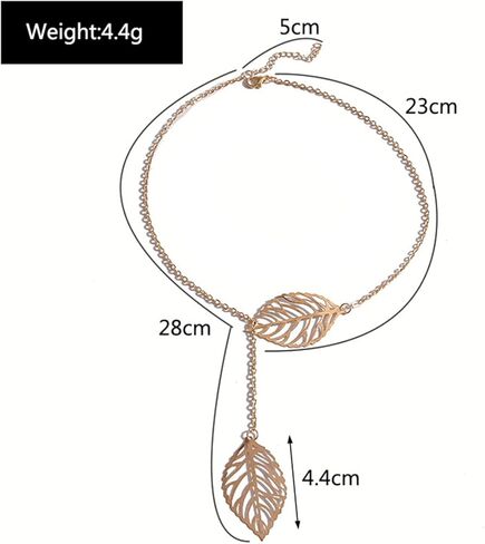 WCRAZYE Bohemian Leaf Earrings and Necklace Set for Women Unique Simple Gold Silver Lightweight Cutout Leaf Dangle Drop Earrings Fashion Filigree Leaf Y Necklace Gold Leaves Y Lariat Necklace Choker Jewelry Gifts in Kuwait