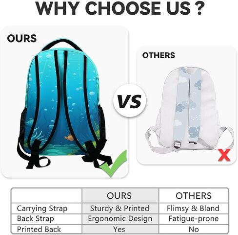 School Backpack for Teen Girls - 17 Inch Blue Turtle Backpacks - Cartoon Lightweight Durable Bookbag for Kids in Kuwait