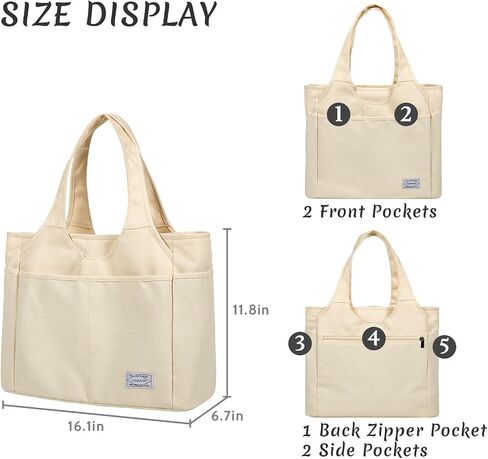 Utility Large Tote Bag, Women's Canvas Tote Bag Duffel Gym Bag, Casual Shoulder Bags Handbag for Work in Saudi Arabia
