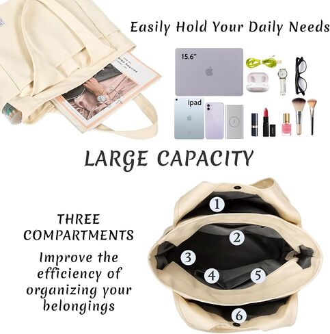 Utility Large Tote Bag, Women's Canvas Tote Bag Duffel Gym Bag, Casual Shoulder Bags Handbag for Work in Saudi Arabia