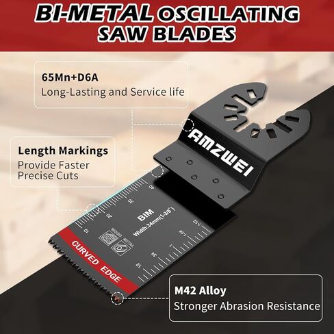 30PCS Japanese Teeth Oscillating Tool Blade, CRV Extra Long Multi Tool Blade Kits Clean Cut for Wood, Universal Oscillating Saw Blades Compatible with Dewalt Bosch Milwaukee Ryobi in Saudi Arabia