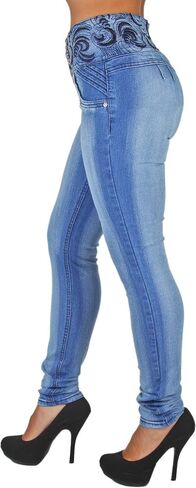 Plus/Junior Size Mid Waist Colombian Design Butt Lift Skinny Jeans in Saudi Arabia