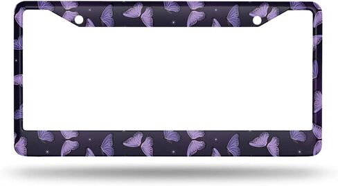 Blue and Purple Galaxy License Plate Frame Abstract Artwork License Plate Holder Stars Sky Car Tag Frame License Plate Car Accessories 2 Holes Novelty Auto Car Tag Vanity Present in Saudi Arabia