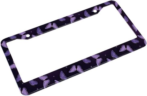 Blue and Purple Galaxy License Plate Frame Abstract Artwork License Plate Holder Stars Sky Car Tag Frame License Plate Car Accessories 2 Holes Novelty Auto Car Tag Vanity Present in Saudi Arabia