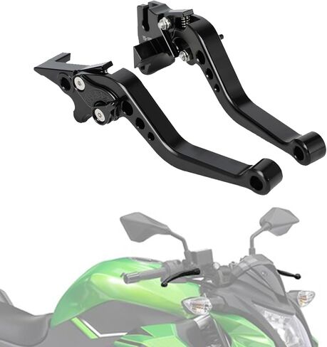 مجموعة عتلات محورية لقابض فرامل الدراجة النارية قابلة للتعديل CNC لـ Z125 Z125 PRO 17-21 EX400 Z400 18-24 EX300 Z300 13-18 EX125 19 EX250 250R 08-12 KLE300 300X 17-20 أسود in Kuwait