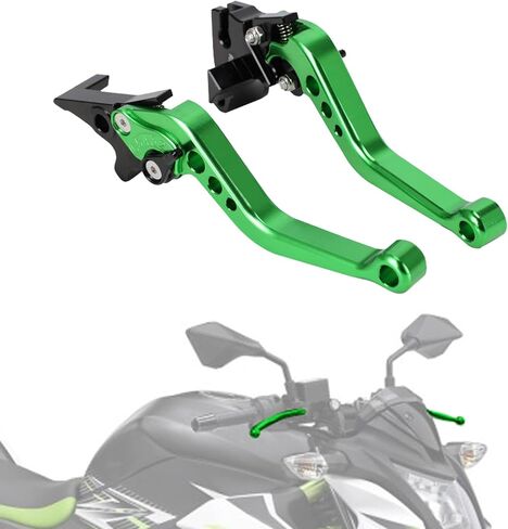 مجموعة عتلات محورية لقابض فرامل الدراجة النارية قابلة للتعديل CNC لـ Z125 Z125 PRO 17-21 EX400 Z400 18-24 EX300 Z300 13-18 EX125 19 EX250 250R 08-12 KLE300 300X 17-20 أسود in Kuwait