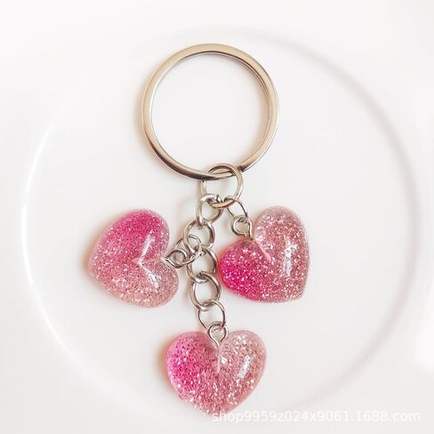 Cute Heart Keychain for Women Colorful Love Heart Keyring Keychain in Kuwait