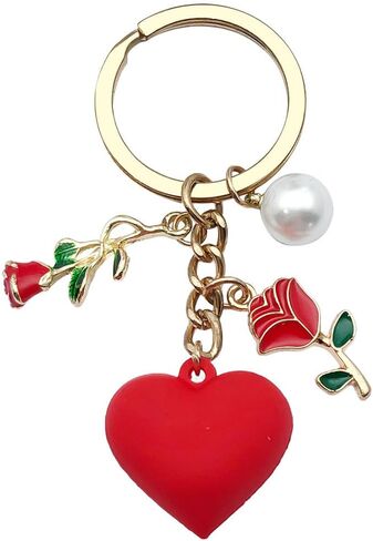 Cute Heart Keychain for Women Colorful Love Heart Keyring Keychain in Kuwait