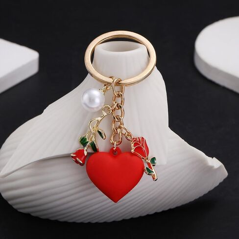Cute Heart Keychain for Women Colorful Love Heart Keyring Keychain in Kuwait