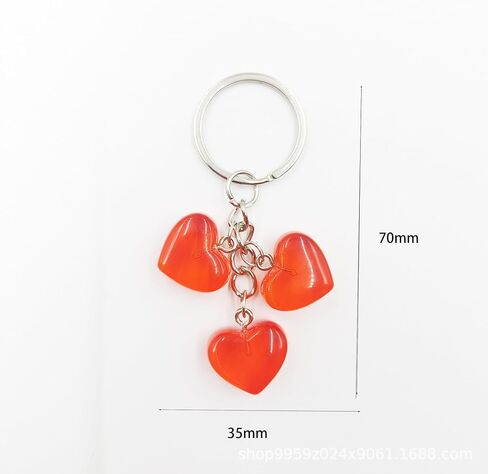 Cute Heart Keychain for Women Colorful Love Heart Keyring Keychain in Kuwait