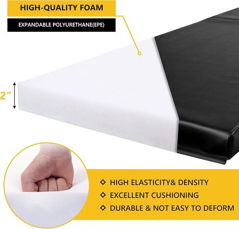 Wall Corner Guards & Edge Protector, Heavy Duty Wall Corner Protective Safety Padding, All-Weather 2 Sides Corner Pad for Gyms, Basketball Court, Playrooms, Garages,etc. (Black, 5FT Tall 6in Sides) in Saudi Arabia