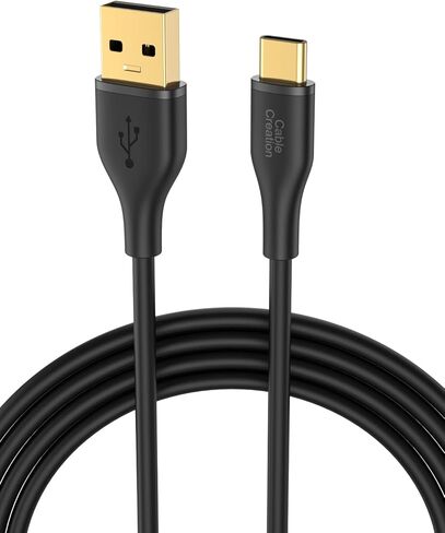 CableCreation USB C Cable, USB A to USB C Cable 3.3ft Soft Silicone USB C Cord, USB 2.0 Type C Charger Cable 3A Fast Charging Compatible for Car Carplay, Galaxy, Steam Deck, MacBook Pro/Air, Blue in Kuwait