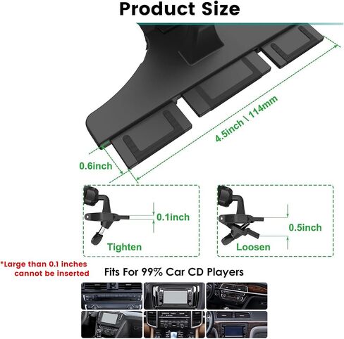 Replacement CD Phone Mount, CD Slot Mounting Bracket Base Compatible with Garmin Nuvi Serie 3.5-7 inches Sat Nav [17mm/0.67in Ball Joint], GPS, Magnetic Mount/Phone Holder Clamp/Tablet Mount in Saudi Arabia