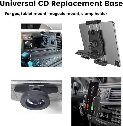Replacement CD Phone Mount, CD Slot Mounting Bracket Base Compatible with Garmin Nuvi Serie 3.5-7 inches Sat Nav [17mm/0.67in Ball Joint], GPS, Magnetic Mount/Phone Holder Clamp/Tablet Mount in Saudi Arabia