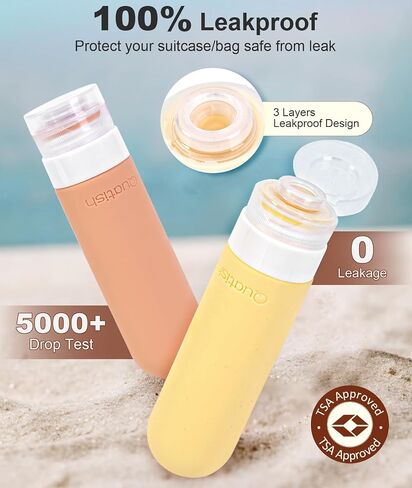 18 Pack Travel Bottles for Toiletries【Original Patented】, TSA Approved Travel Size Containers, Leak Proof Travel Size Toiletries for Women & Men, Silicone Shampoo Bottles Travel Essentials, Grey in Saudi Arabia