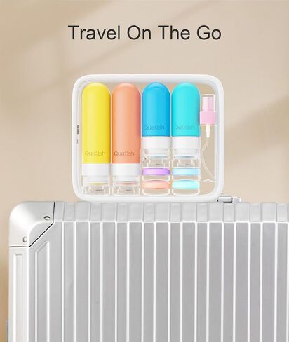 18 Pack Travel Bottles for Toiletries【Original Patented】, TSA Approved Travel Size Containers, Leak Proof Travel Size Toiletries for Women & Men, Silicone Shampoo Bottles Travel Essentials, Grey in Saudi Arabia