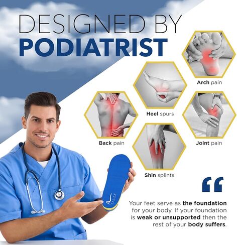 ضبان التهاب اللفافة الأخمصية - يخفف آلام القدم وحشوات دعم القوس العالي للرجال - مناسب للأحذية والأقدام المسطحة - نعال أحذية قوس القدم 3.5 سم - XL (الرجال 11-13 / النساء 14-15.5) in Kuwait