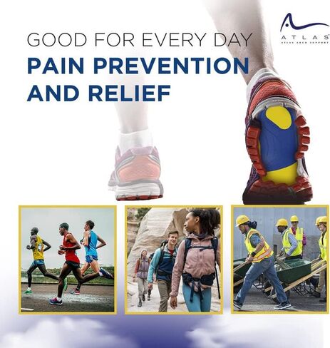 ضبان التهاب اللفافة الأخمصية - يخفف آلام القدم وحشوات دعم القوس العالي للرجال - مناسب للأحذية والأقدام المسطحة - نعال أحذية قوس القدم 3.5 سم - XL (الرجال 11-13 / النساء 14-15.5) in Kuwait