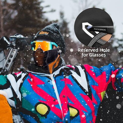 ROCKBROS Ski Mask for Cold Weather Windproof Thermal Winter Fleece Face Mask for Cycling in Saudi Arabia
