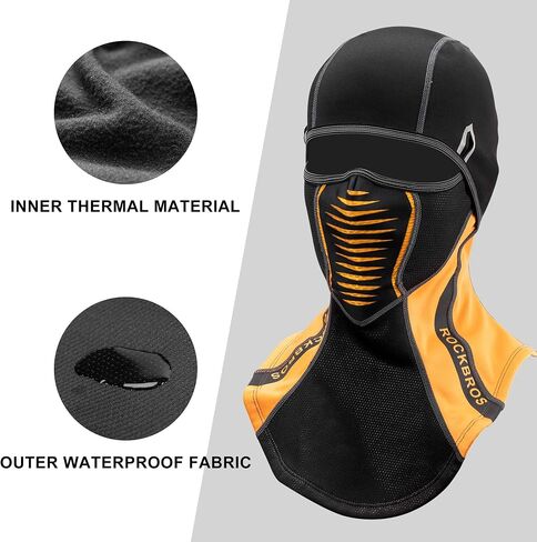 ROCKBROS Ski Mask for Cold Weather Windproof Thermal Winter Fleece Face Mask for Cycling in Saudi Arabia