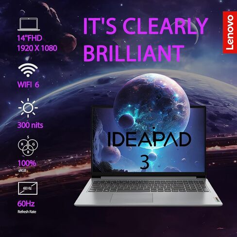 كمبيوتر محمول شخصي Lenovo IdeaPad Slim 3، شاشة لمس 15.6 بوصة FHD 1920*1080، AMD Ryzen 3 7330U، ذاكرة وصول عشوائي 8 جيجابايت فقط، 512 جيجابايت SSD، Wi-Fi 6، قارئ بصمات الأصابع، كاميرا ويب، لوحة مفاتيح بإضاءة خلفية، Windows 11 Home، رمادي in Saudi Arabia