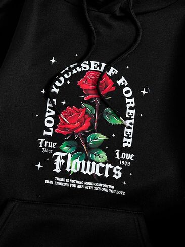 SOLY HUX Women's Hoodie Vintage Graphic Print Hooded Pullover Casual Fall Sweatshirt Tops in Saudi Arabia