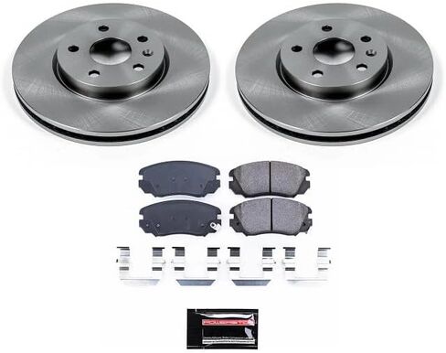 POWERSTOP KOE5334 Autospecialty Front Replacement Brake Kit-OE Brake Rotors & Ceramic Brake Pads For All, LaCrosse, Regal, Equinox, Impala, Malibu, Terrain, Saab 9-5 [Model Specific] in Saudi Arabia