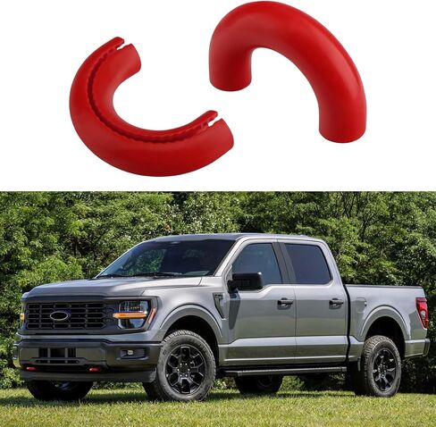 Tow Hook Covers for Ford F150 2004-2024 Bronco Base/Big Bend/Outer Banks 2021-2024 Compatible with Toyota Tundra Accessories 2017-2021|(Red) in Saudi Arabia